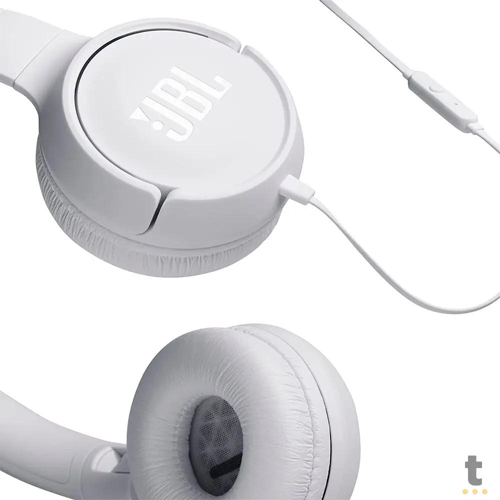 Fone de Ouvido Headphone P2 JBL Tune 500 Branco - JBLT500WHT Truedata
