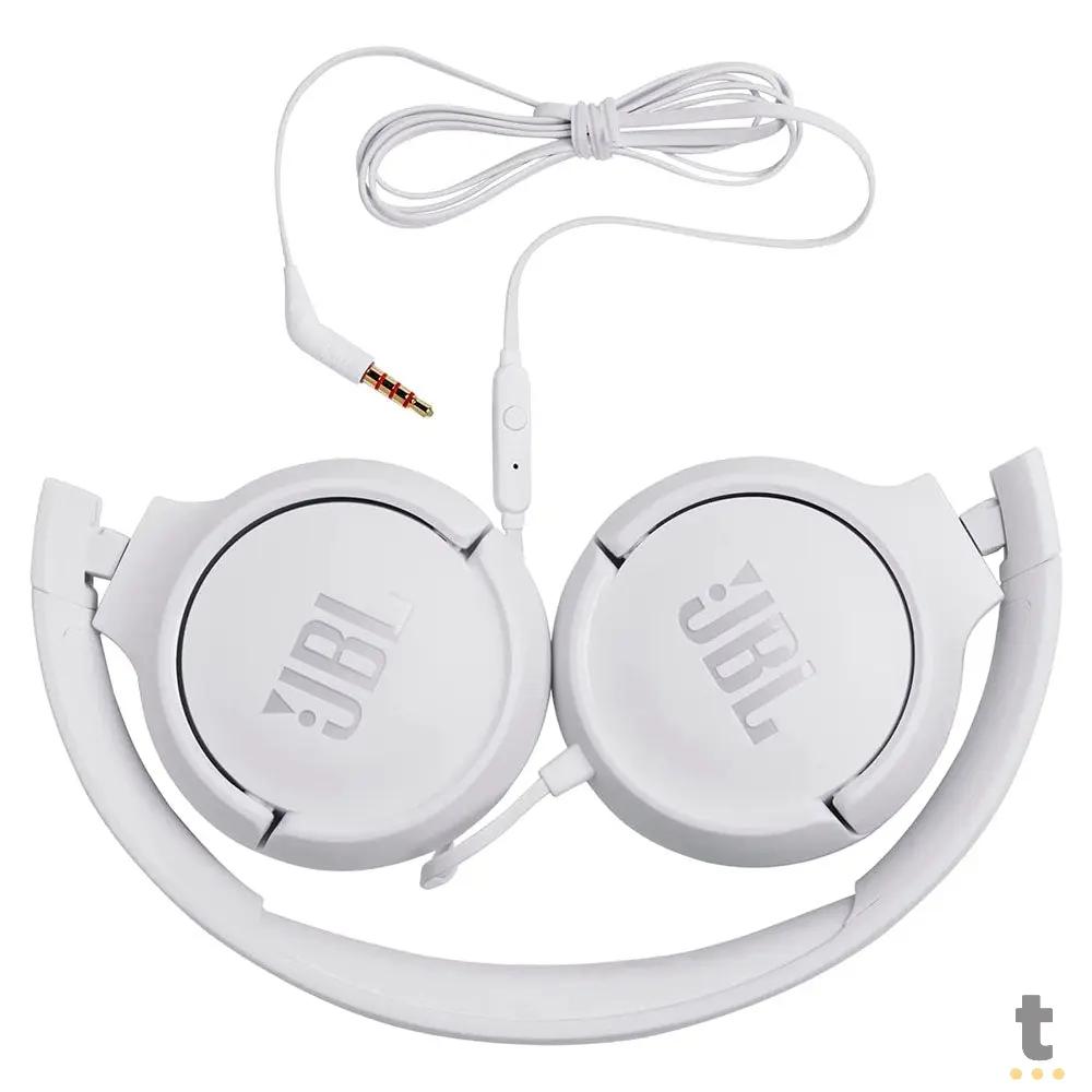 Fone de Ouvido Headphone P2 JBL Tune 500 Branco - JBLT500WHT Truedata