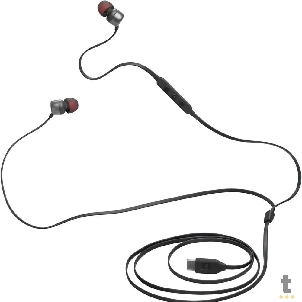 Fone de Ouvido JBL Intra Auricular Usb Tipo C T310C Preto - TUNE310C Truedata