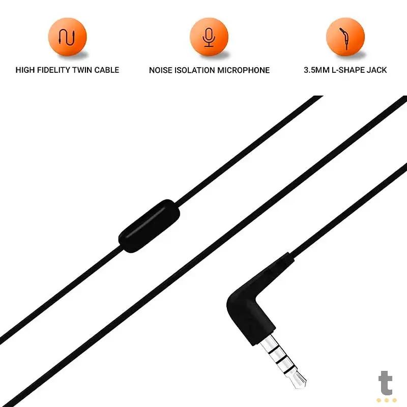 Fone de Ouvido P2 JBL Intra Auricular C50Hi Preto - 278072 Truedata