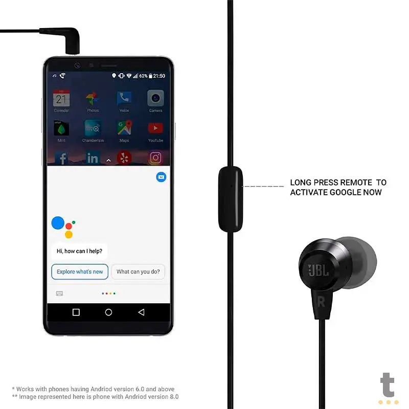 Fone de Ouvido P2 JBL Intra Auricular C50Hi Preto - 278072 Truedata