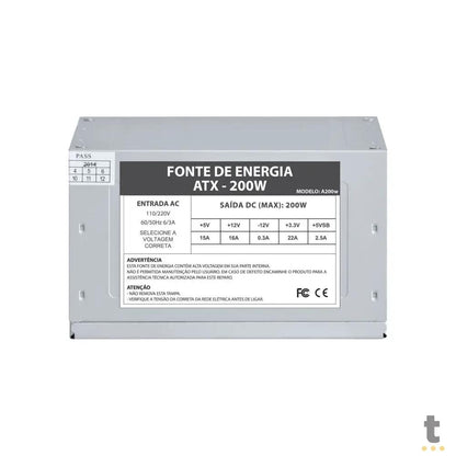 Fonte Atx 200w Vinik VKOEM - 24821 Truedata
