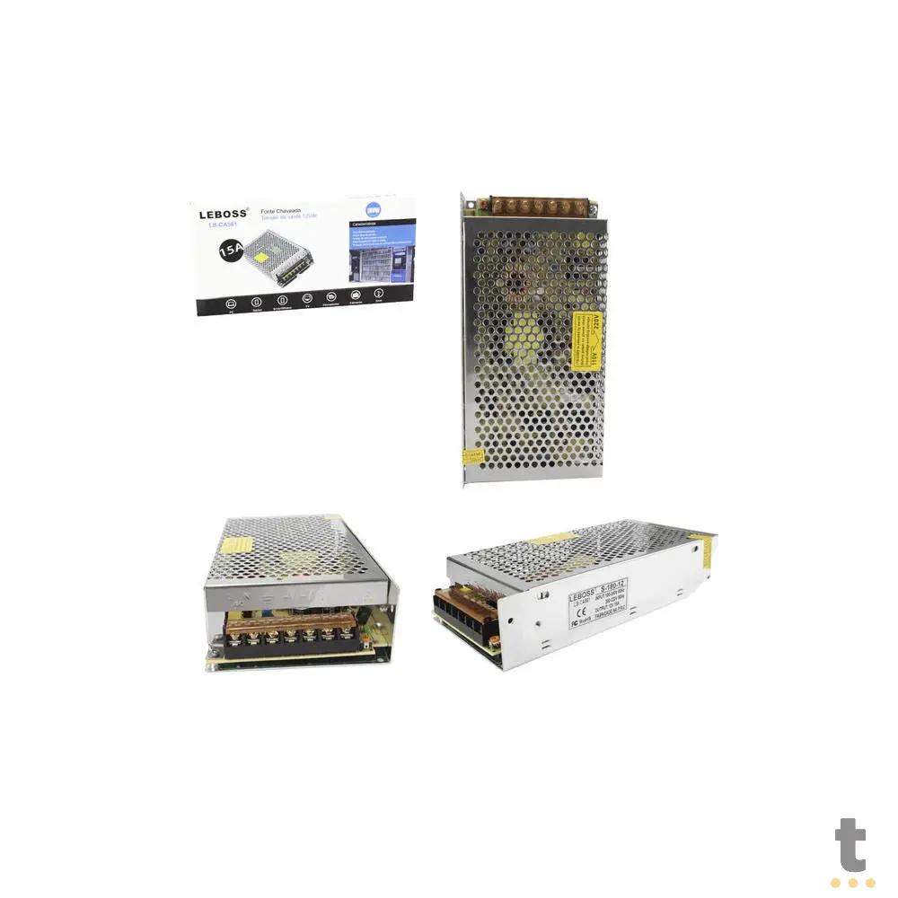 Fonte Chaveada CFTV 12V 15A 180W Leboss - LB-CA561 Truedata