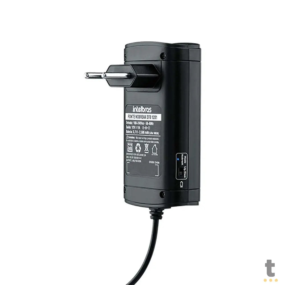 Fonte Nobreak 12V 1A C/ Bateria Interna Intelbras EFB 1201 Preta - 4820042 Truedata