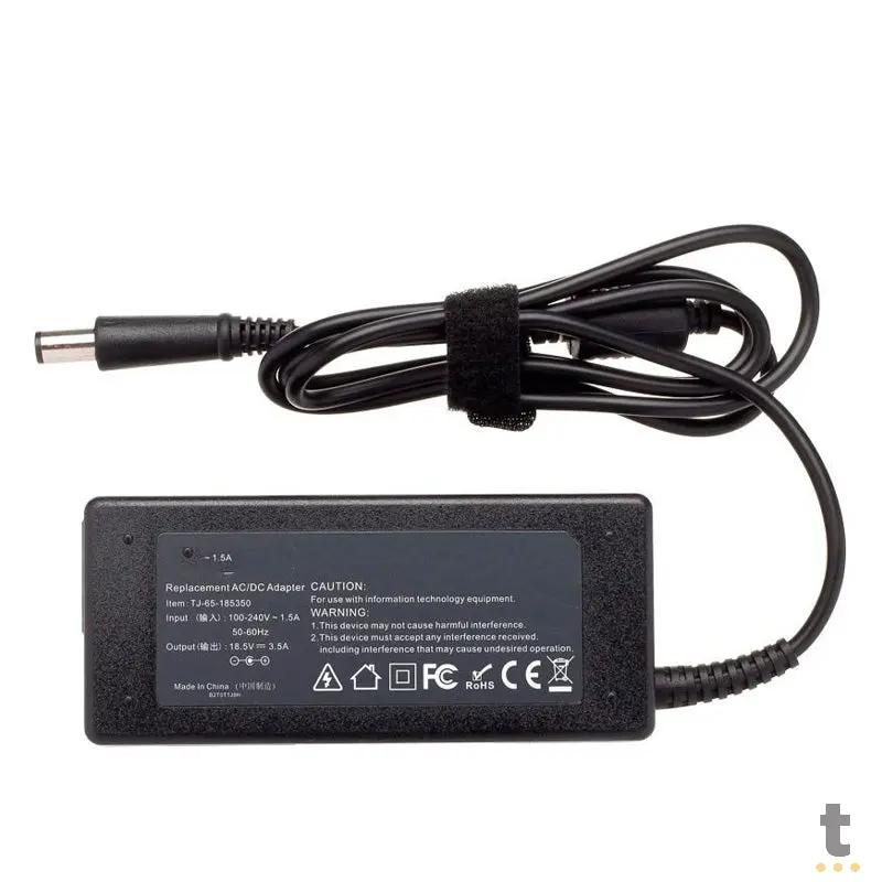 Fonte Para Notebook 65W Hp 18.5v 3.5a Conector Ponta Preta 1.7mm Truedata