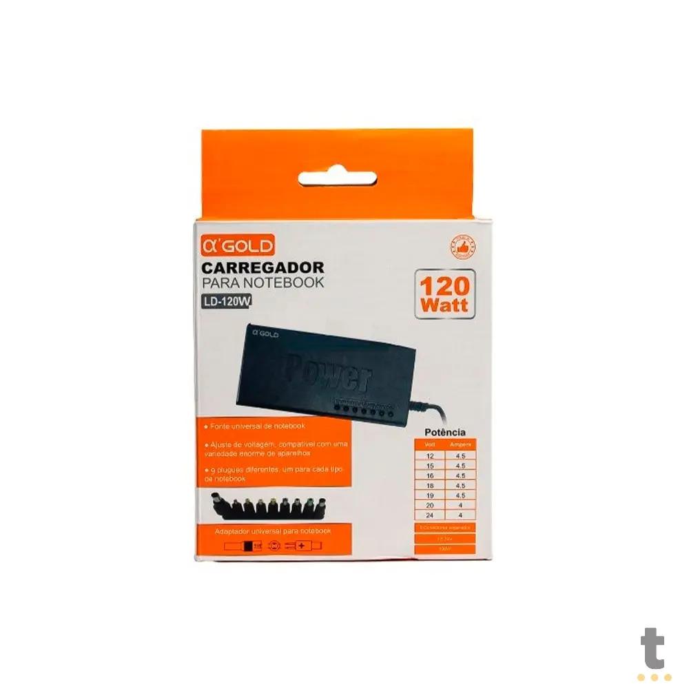 Fonte Para Notebook Universal 120w Gold C/ Ajuste de Voltagem - LD-120W Truedata
