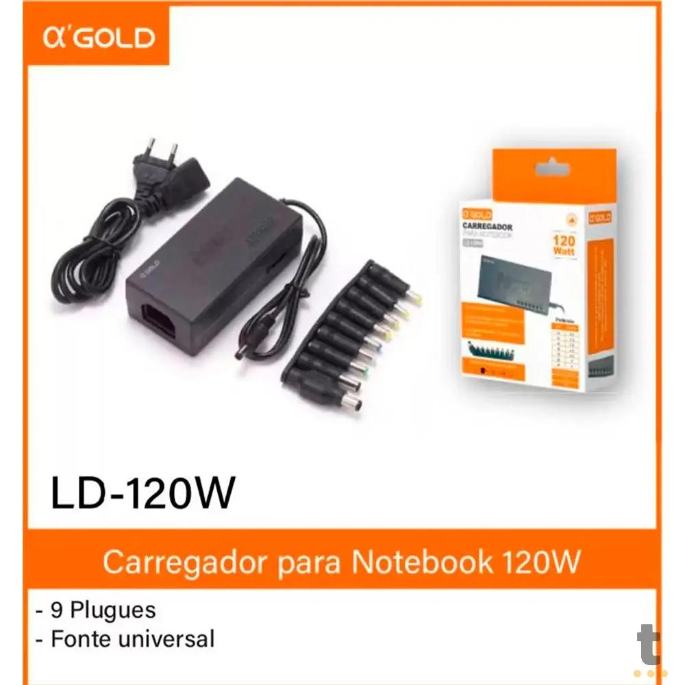 Fonte Para Notebook Universal 120w Gold C/ Ajuste de Voltagem - LD-120W Truedata