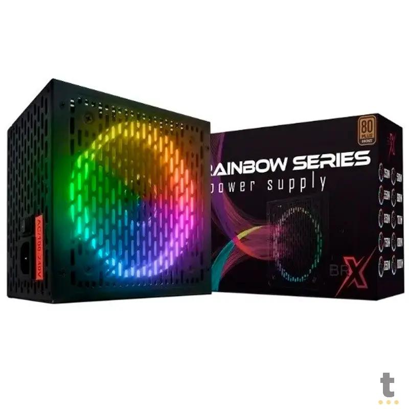 Fonte Real 1000W BRX Rainbow Series RGB 80 Plus Truedata
