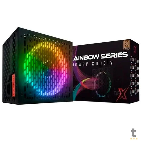 Fonte Real 1000W BRX Rainbow Series RGB 80 Plus