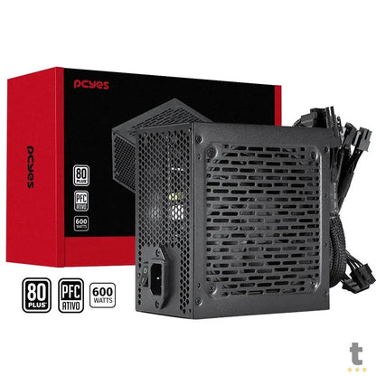 Fonte Real 600w PCYes Shocker 80 Plus White - PF600SHW Truedata