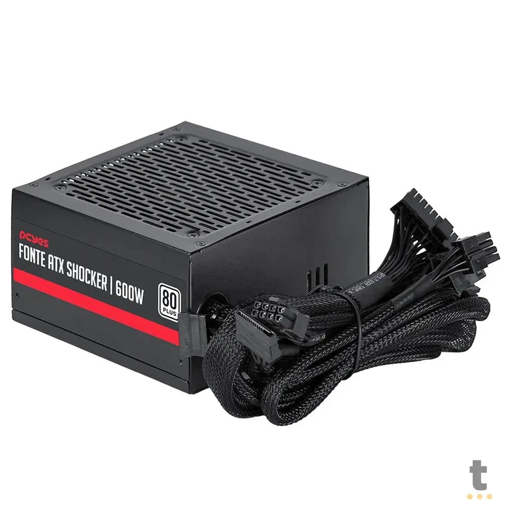 Fonte Real 600w PCYes Shocker 80 Plus White - PF600SHW Truedata