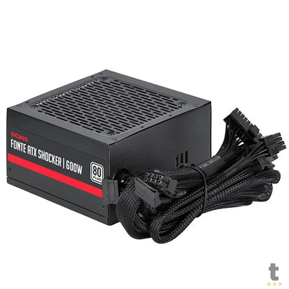 Fonte Real 600w PCYes Shocker 80 Plus White - PF600SHW Truedata