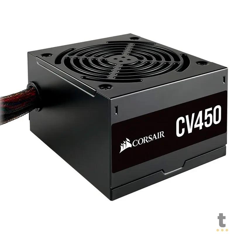 Fonte Real Atx 450w Corsair Cp-9020209-Br Cv Series 80 Plus Pfc Ativo Truedata