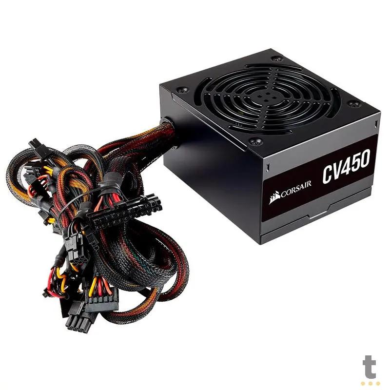 Fonte Real Atx 450w Corsair Cp-9020209-Br Cv Series 80 Plus Pfc Ativo Truedata