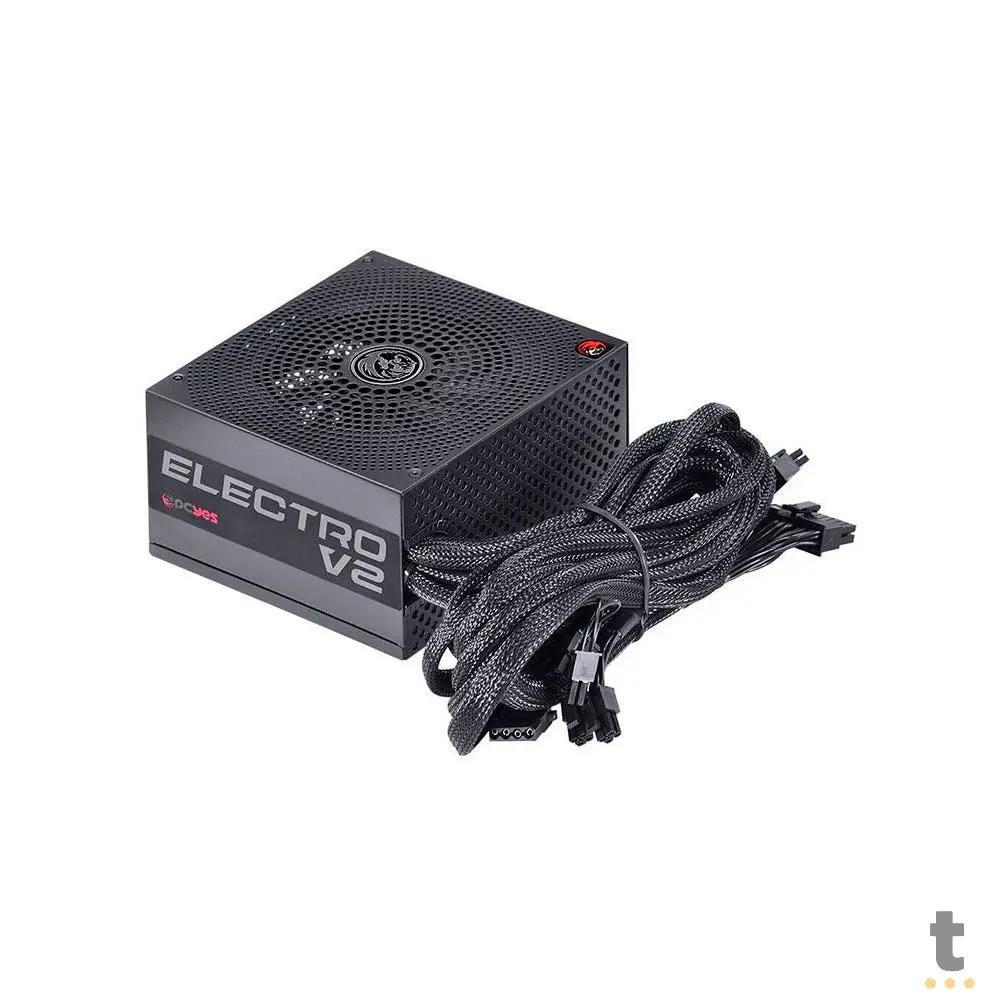 Fonte Real Atx 450w Electro V2 Series 80 Plus Bronze PCYes Pfc Ativo - ELECV2PTO450W Truedata