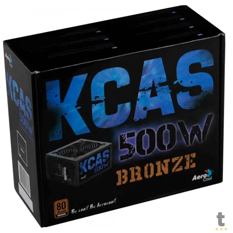 Fonte Real Atx 500w Aerocool 80 Plus Bronze Kcas-500 Pfc Ativo S/ Cabo Biv - 59765 Truedata