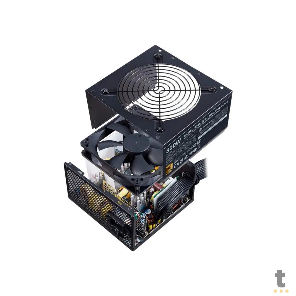 Fonte Real Atx 500w Cooler Master MWE 80 Plus Bronze PFC Ativo Preto -  MPE-5001-ACAAB-WO Truedata