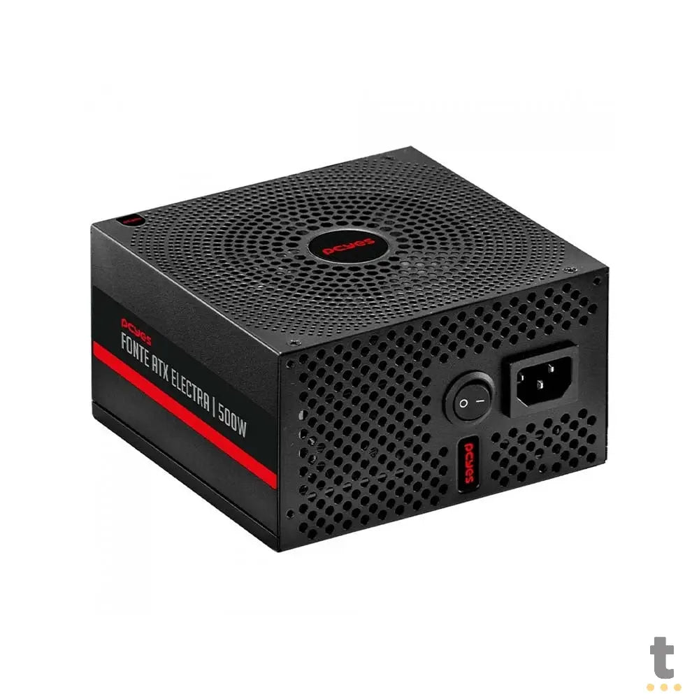 Fonte Real Atx 500w Electra PCYes Pfc Ativo - ELEC500W Truedata