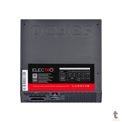 Fonte Real Atx 500w Electro V2 Series 80 Plus White PCYes Pfc Ativo - ELV2WHPTO500W Truedata