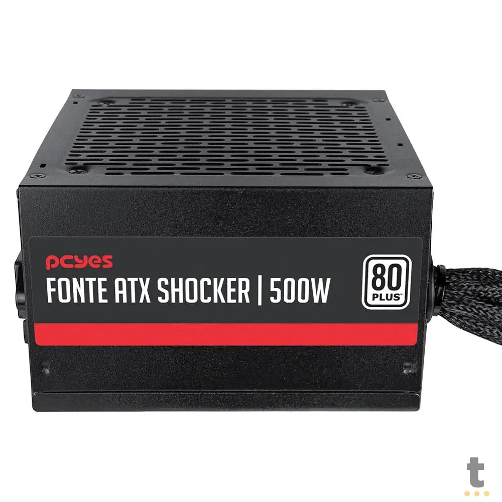 Fonte Real Atx 500w Shocker 80 Plus White PCYes Pfc Ativo - PF500SHW Truedata