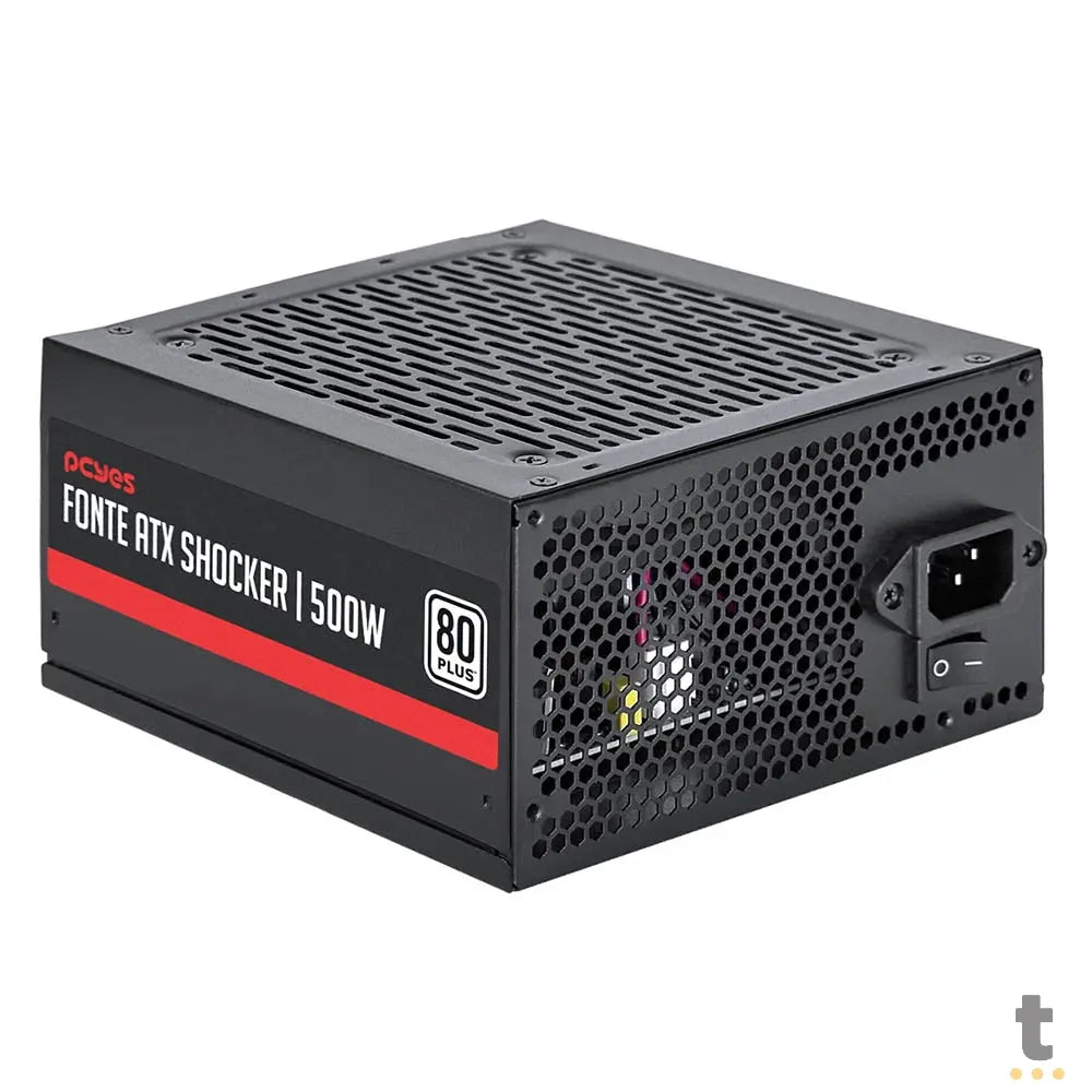 Fonte Real Atx 500w Shocker 80 Plus White PCYes Pfc Ativo - PF500SHW Truedata