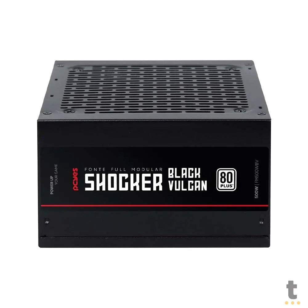 Fonte Real Atx 500w Shocker Full Modular 80 Plus PCYes Pfc Ativo Black Vulcan - FM500WBV Truedata