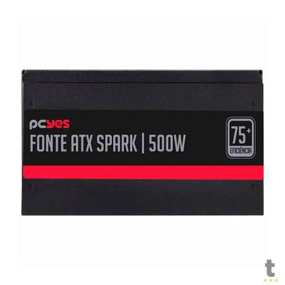 Fonte Real Atx 500w Spark 75 Plus PCYes Pfc Ativo - PXSP500WPT Truedata