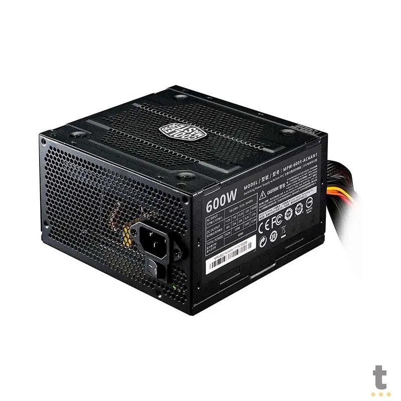 Fonte Real Atx 600w Cooler Master Elite V3 Pfc Ativo - MPW-6001-ACAAN1-WO Truedata