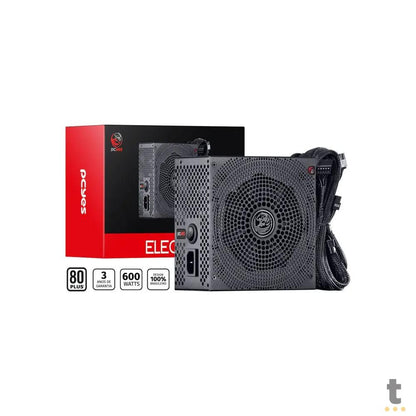 Fonte Real Atx 600w PCYes Electro V2 80 Plus White Series Pfc Ativo - ELV2WHPTO600W Truedata