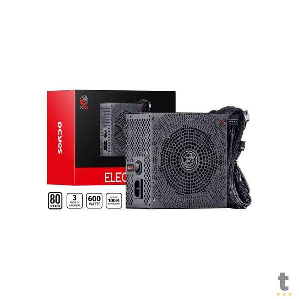 Fonte Real Atx 600w PCYes Electro V2 80 Plus White Series Pfc Ativo - ELV2WHPTO600W