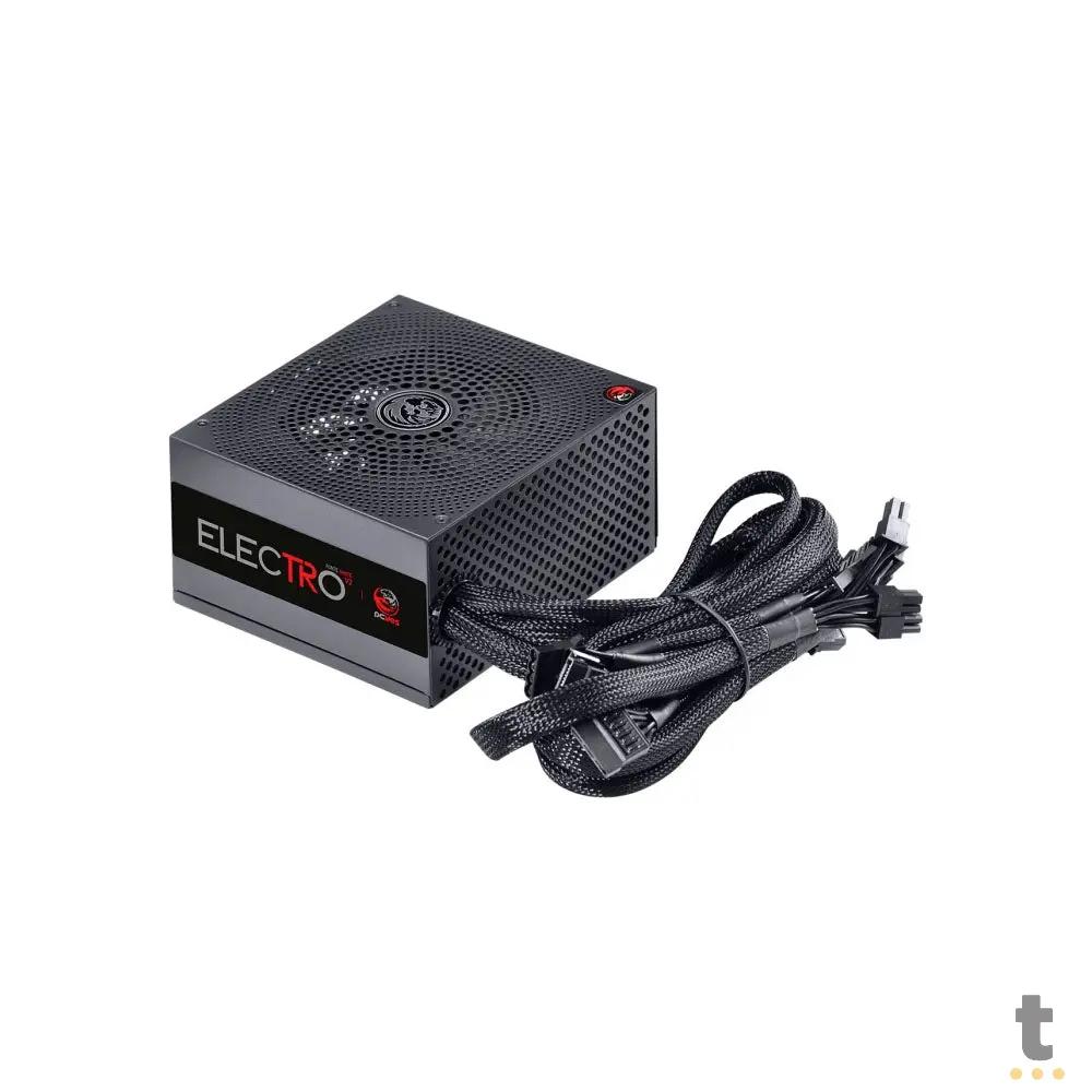 Fonte Real Atx 600w PCYes Electro V2 80 Plus White Series Pfc Ativo - ELV2WHPTO600W Truedata