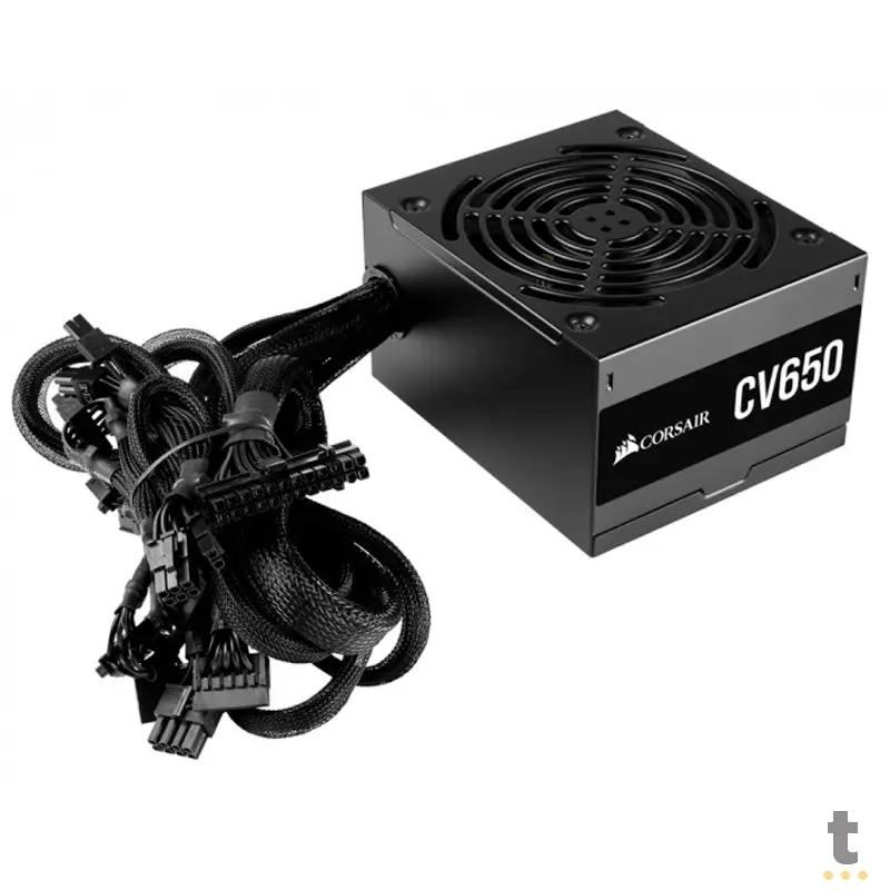 Fonte Real Atx 650w Corsair Cv Series 80 Plus Bronze Pfc Ativo CV650 - CP-9020236-BR Truedata