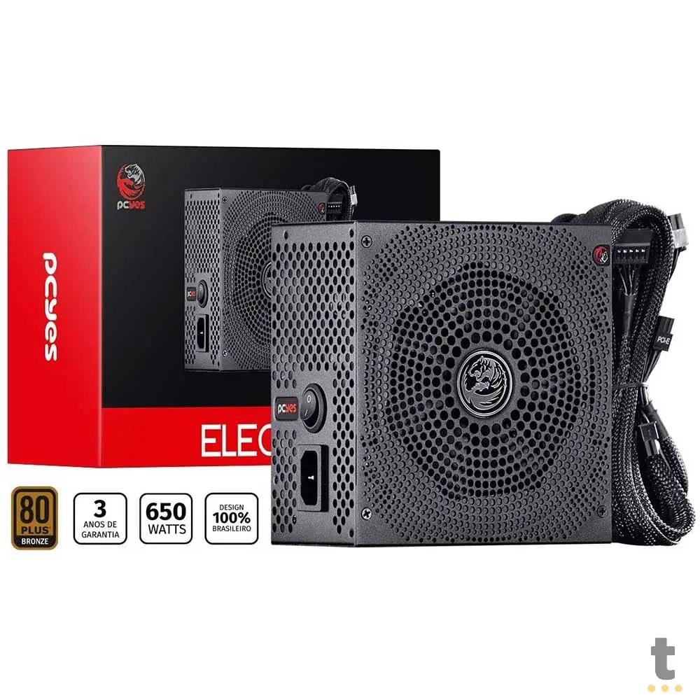Fonte Real Atx 650w Electro V2 Series 80 Plus Bronze PCYes Pfc Ativo - ELECV2PTO650W Truedata