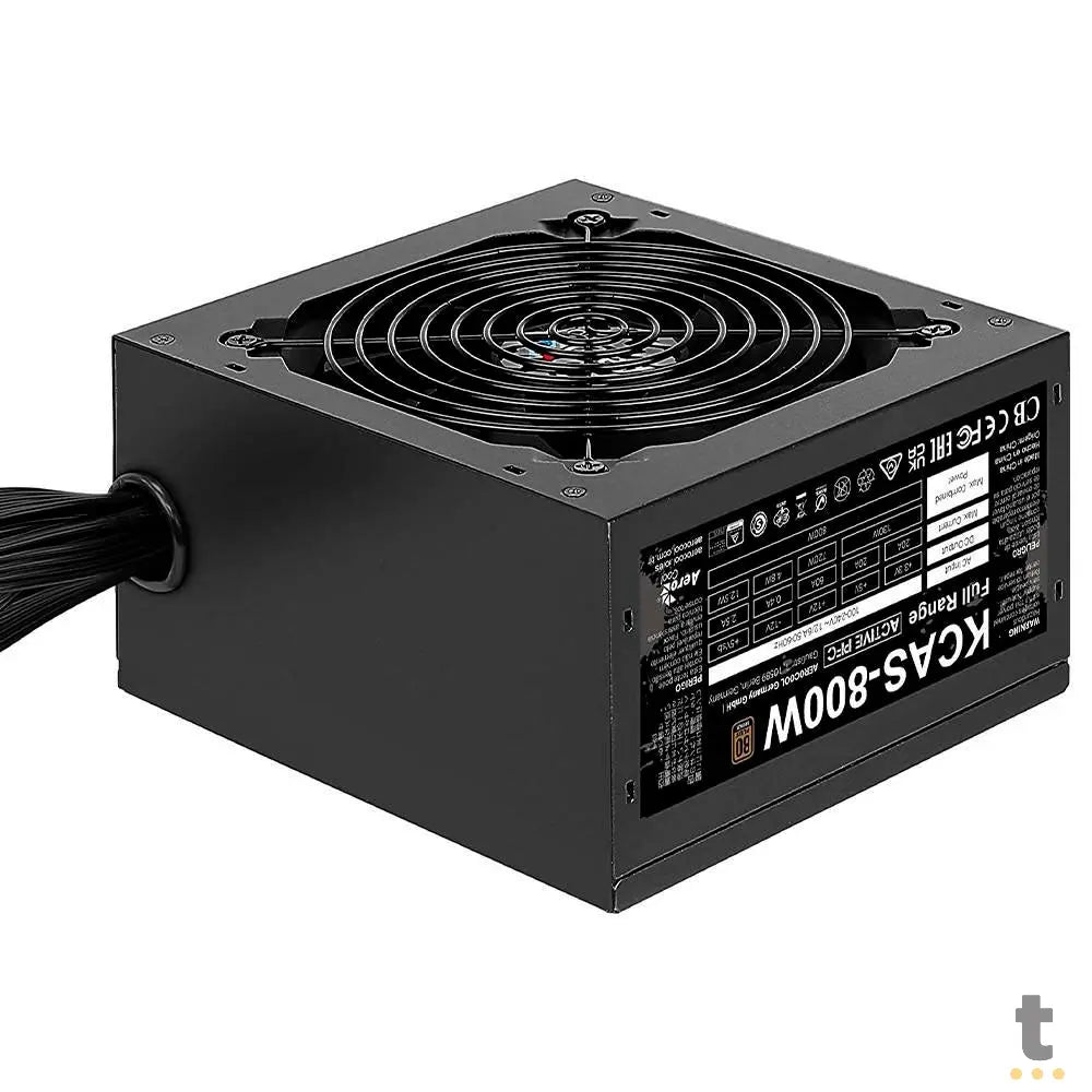 Fonte Real Atx 800w Aerocool Kcas 80 Plus Pfc Bronze - 79602 Truedata
