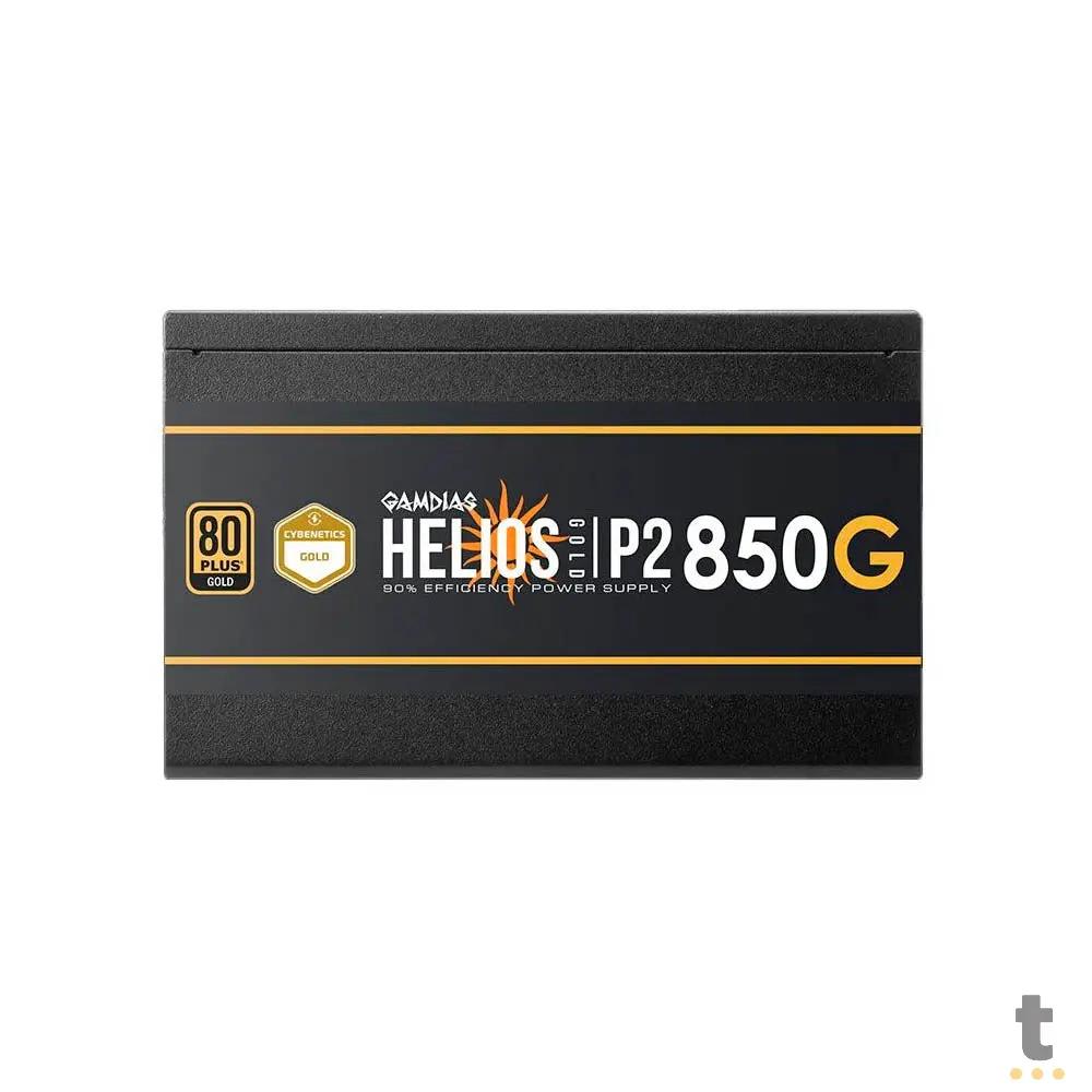 Fonte Real Atx 850w Gamdias Helios 80 Plus Gold PFC Ativo Pcie 5.0 Atx 3.0 - HELIOS P2-850G Truedata