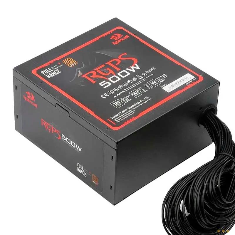 Fonte Real Atx Gamer 500w Redragon 80 Plus Bronze Pfc Ativo S/ Cabo Biv - GC-PS001-1 Truedata