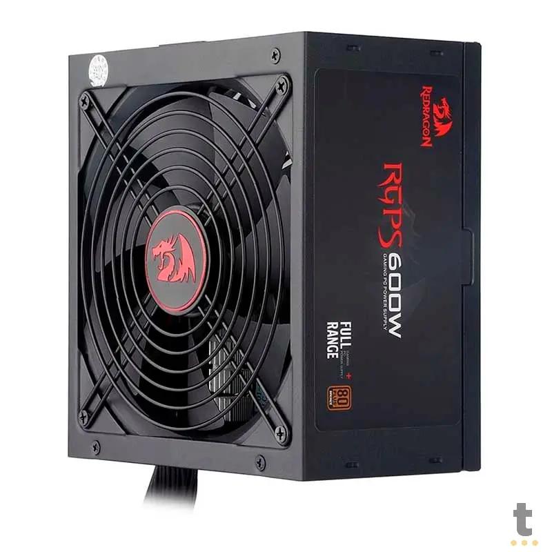 Fonte Real Atx Gamer 600w Redragon 80 Plus Bronze Pfc Ativo S/ Cabo Biv - GC-PS002-1 Truedata