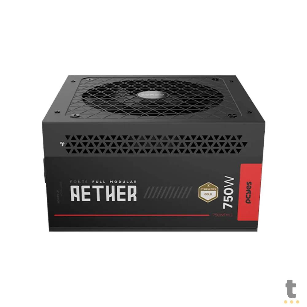 Fonte Real Atx Gamer 750W PCYes Aether Full Modular PFC Ativo Cybenetics Gold - 244626 Truedata