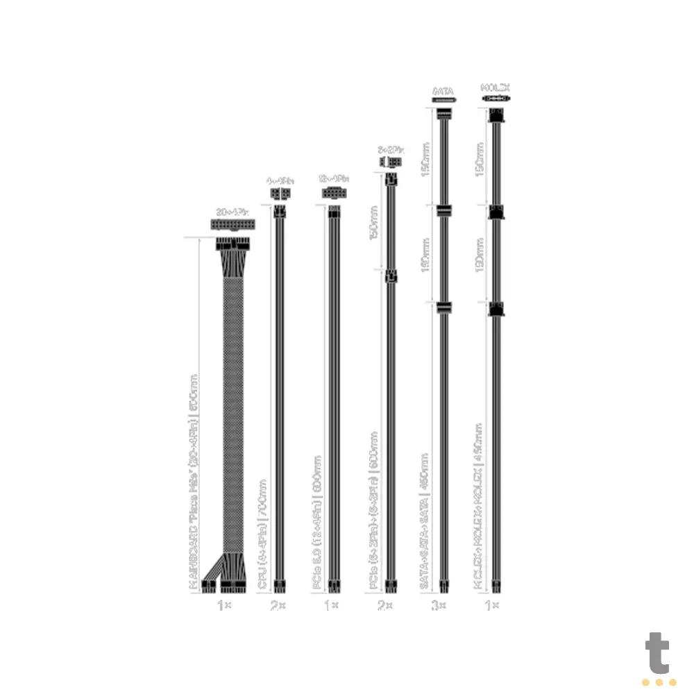 Fonte Real Atx Gamer 750W PCYes Aether Full Modular PFC Ativo Cybenetics Gold - 244626 Truedata