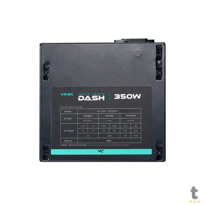 Fonte Real Atx Gamer Vinik Dash Atx 350w S/ Cabo Bivolt - VFG350WPV2 Truedata