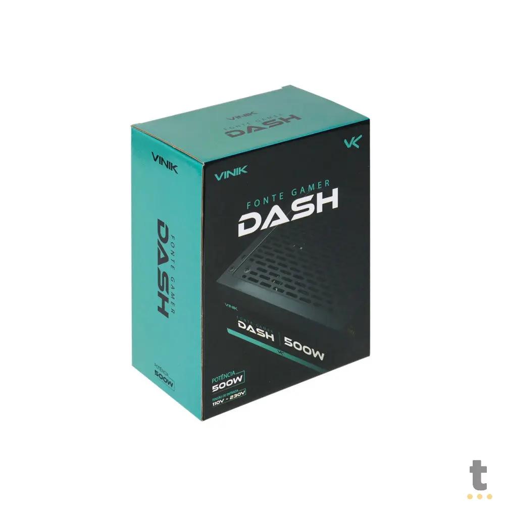 Fonte Real Atx Gamer Vinik Dash Atx 500w Bivolt Preto - VFG500WP Truedata