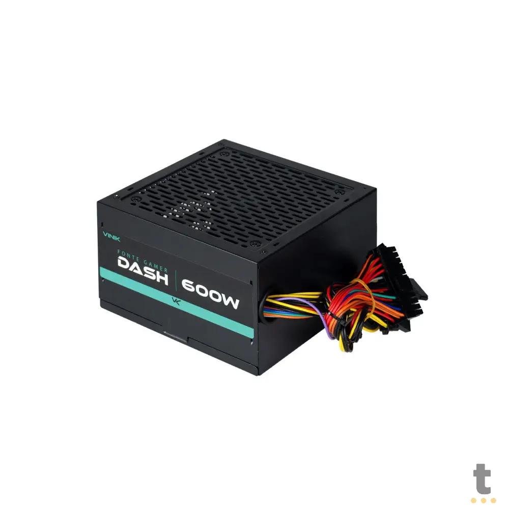 Fonte Real Atx Gamer Vinik Dash Atx 600W Bivolt Preto - VFG600WP Truedata