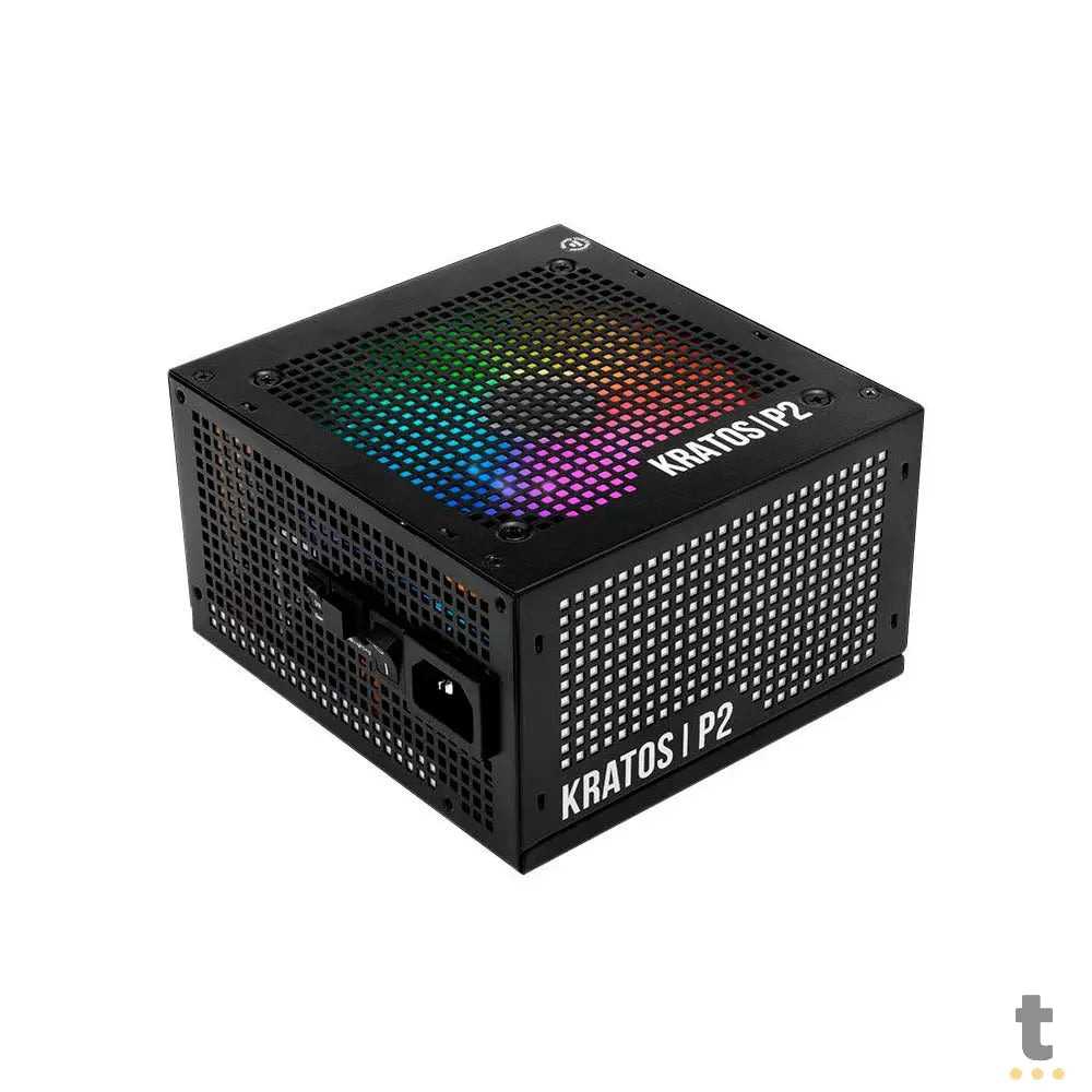 Fonte Real Atx Modular 750w Gamdias Kratos 80 Plus Gold Preta C/ RGB - KRATOS P2-750G Truedata