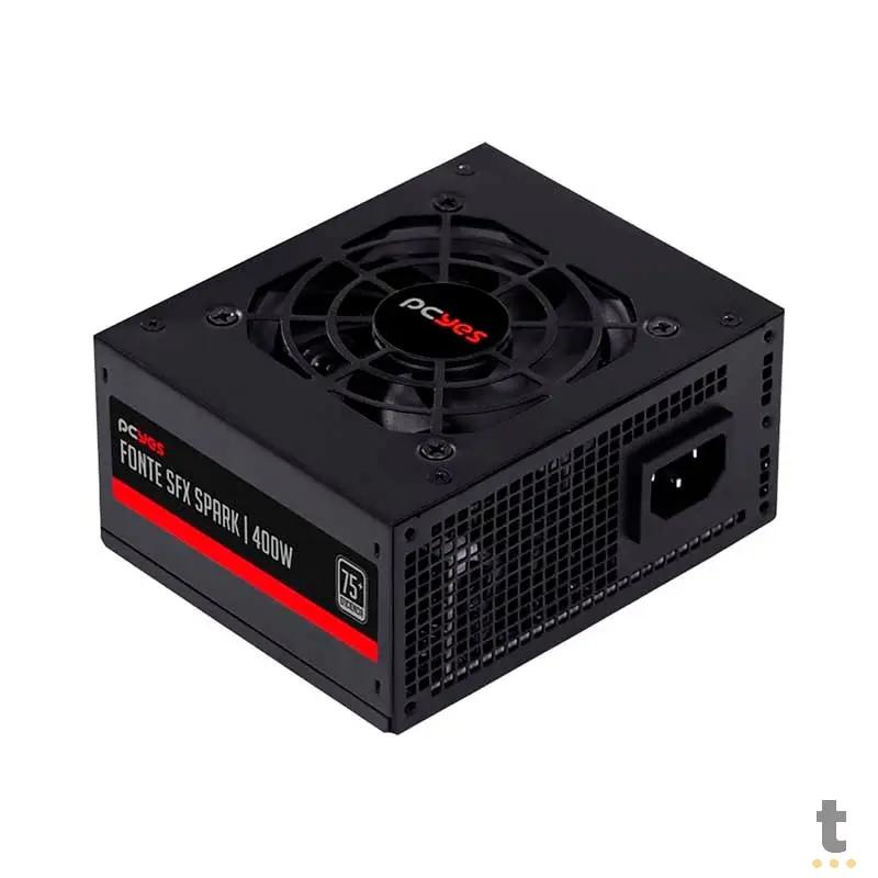 Fonte Real Atx para Gabinete Slim 400W PCYes SFX Spark 75+ Pfc Ativo - SPKP400MBPT Truedata