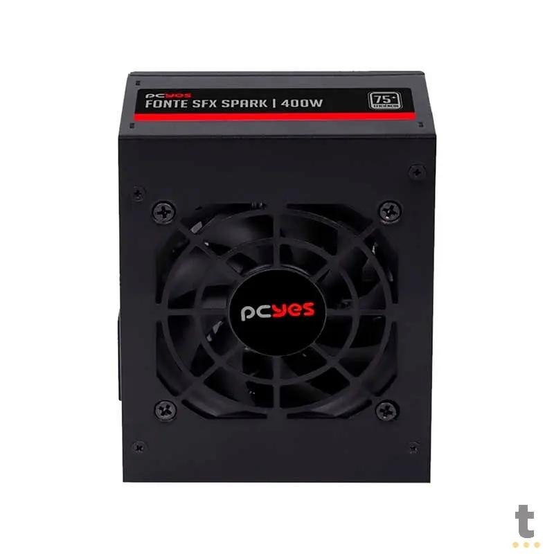 Fonte Real Atx para Gabinete Slim 400W PCYes SFX Spark 75+ Pfc Ativo - SPKP400MBPT Truedata