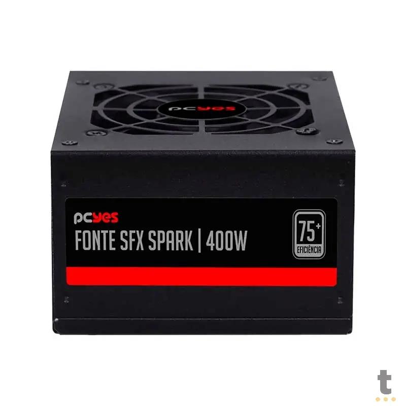 Fonte Real Atx para Gabinete Slim 400W PCYes SFX Spark 75+ Pfc Ativo - SPKP400MBPT Truedata