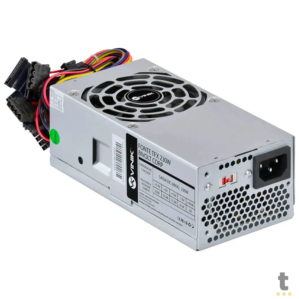 Fonte Real Atx para Gabinete Slim Tfx 230W PcYes - Vft230 Truedata