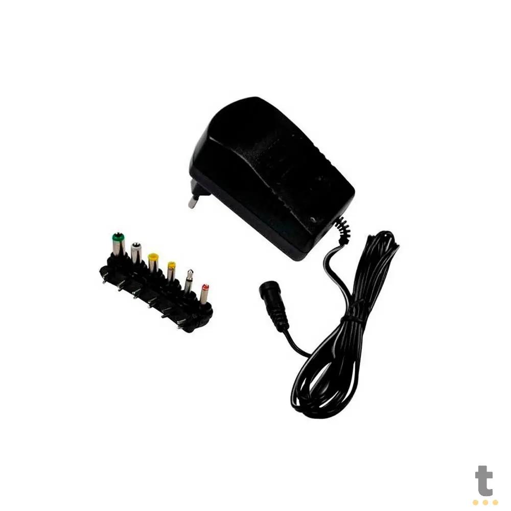 Fonte de Alimentação Regulada Universal 30w 6 Plugues Bivolt Truedata