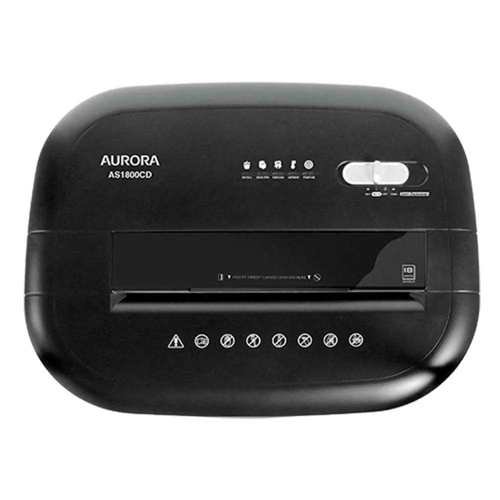 Fragmentadora De Papel Aurora AS1800CD-1- Até 18 Fls.22,7 Litros 127v Truedata