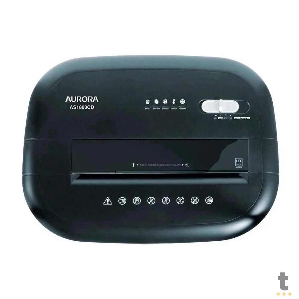 Fragmentadora De Papel Aurora AS1800CD-2- 220V - Até 18 Fls Cesto 22,7 Lts Truedata